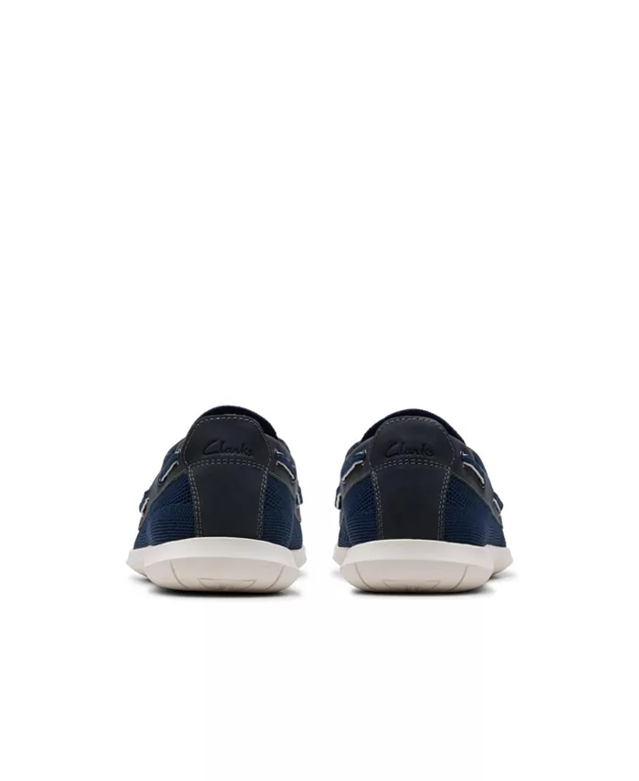 Мужские повседневные лодочные туфли Flexway Tie Casual Slip On Clarks, синий — фото 4