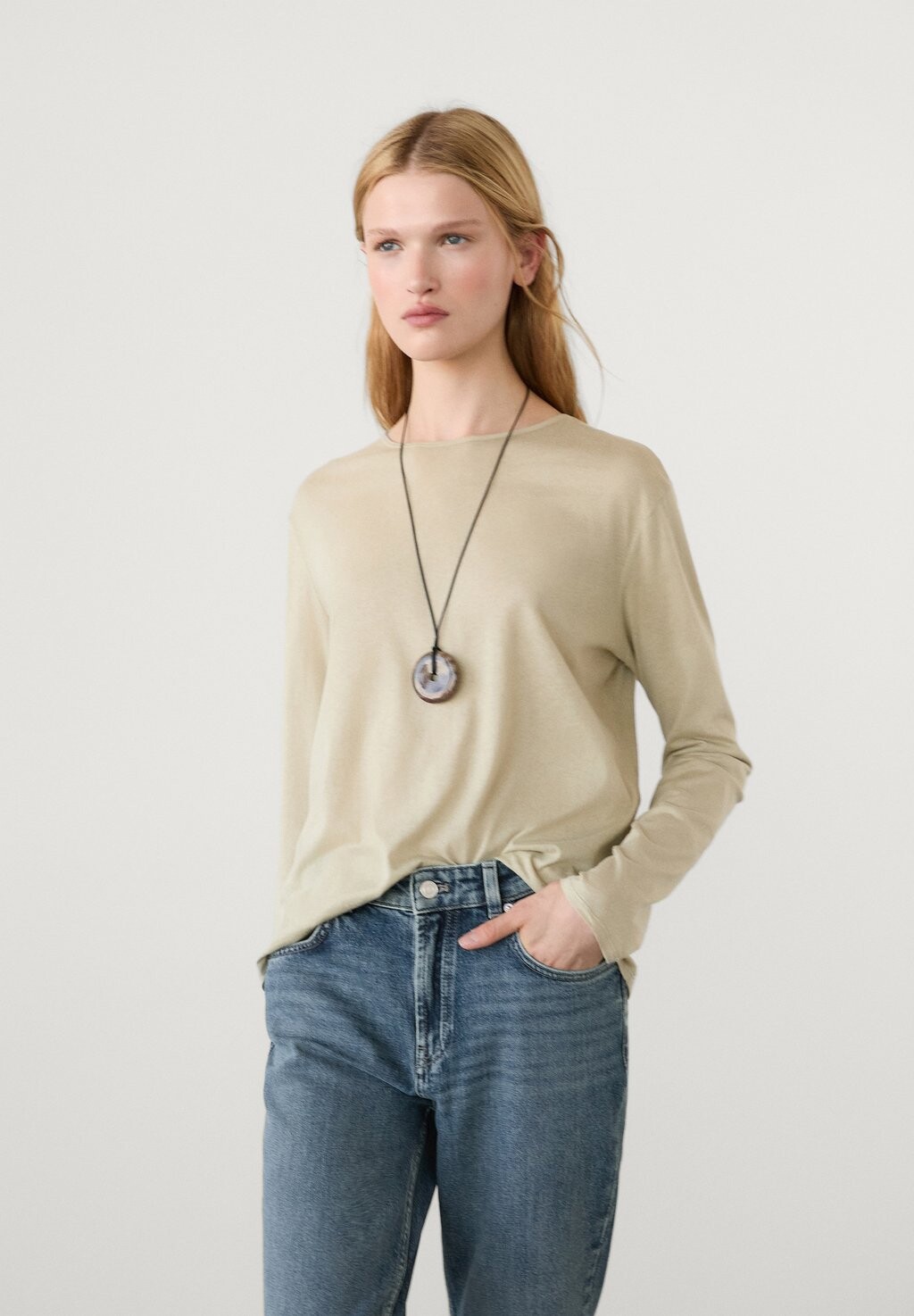 

Джинсы узкого кроя CROPPED SLIM FIT Massimo Dutti, синий деним