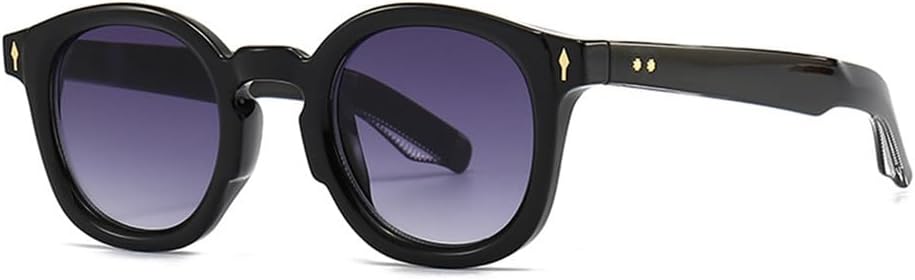 

Круглые мужские солнцезащитные очки, женские модные градиентные очки для вождения, стильные зеленые винтажные очки с заклепками, солнцезащитные очки UV400 KTUCN, Black Gradientgray