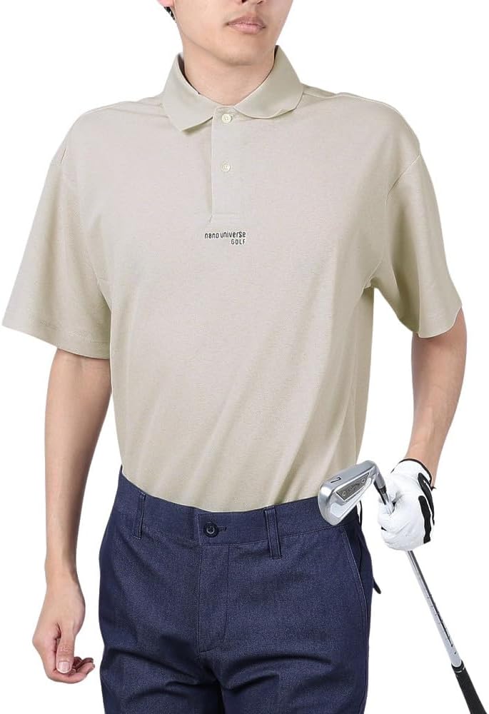 

Мужская поло-рубашка с коротким рукавом Nano Universe Golf 030-4160102 (быстросохнущая: впитывающая и быстросохнущая) / для гольфа, серый