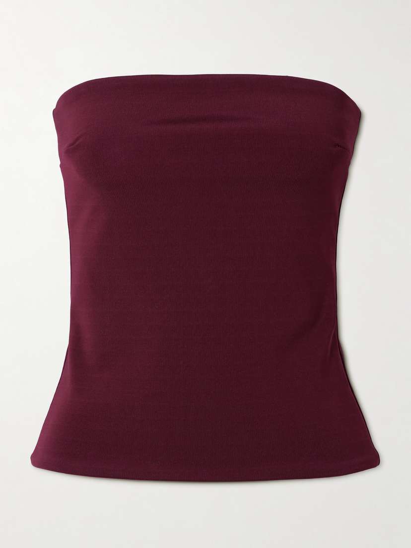 

Топ Illi без бретелек из эластичного трикотажа Esse Studios, бордовый