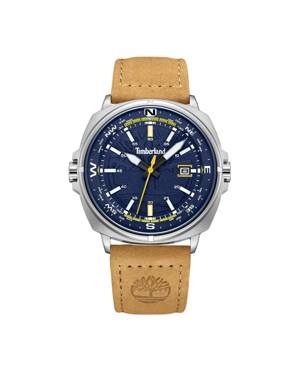 

Williston TDWGB2230803 мужские кожаные часы с коричневым ремешком Timberland, коричневый