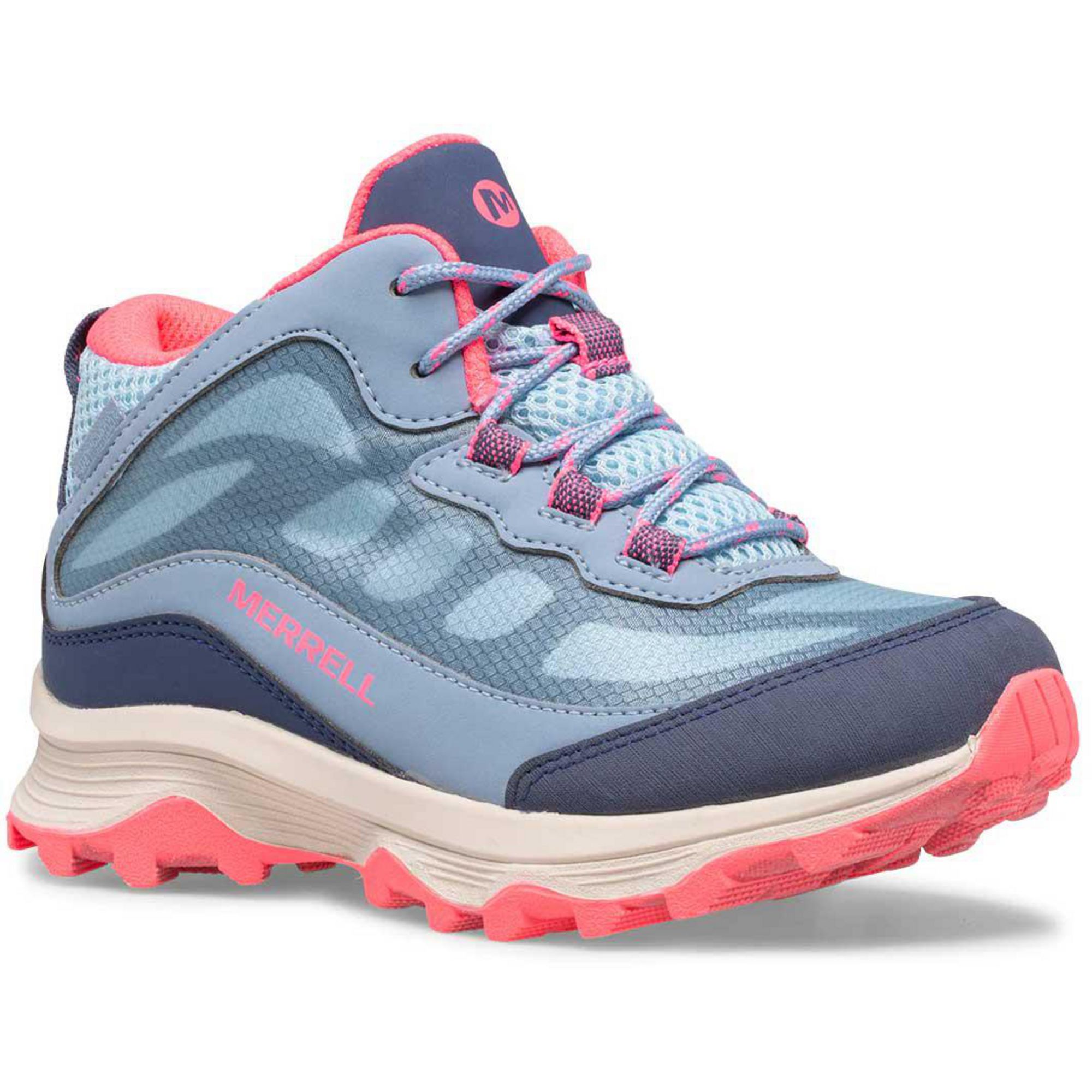 

Детские водонепроницаемые походные ботинки Moab Speed Mid Merrell, Dusty Blue Coral
