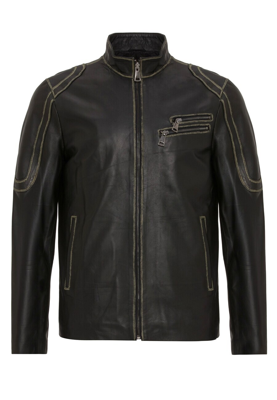 

Кожаная куртка Jimmy Sanders Between-Season Jacket, черный