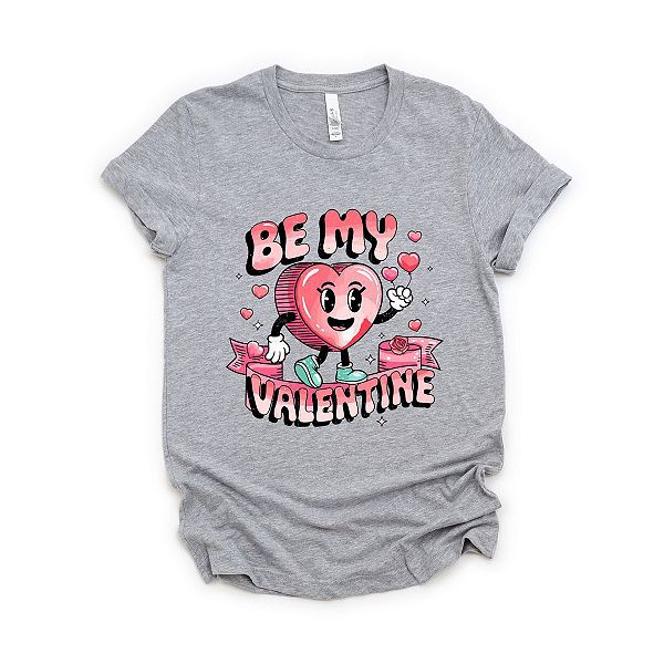 

Футболка с принтом Be my valentine Simply Sage Market, Heathery Grey, Серый, Футболка с принтом Be my valentine Simply Sage Market, Heathery Grey