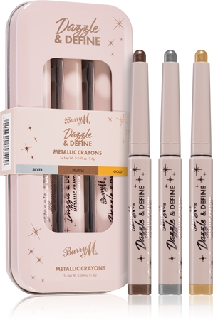 

Металлическая подводка для глаз удобная упаковка 3 х 1 Barry M Dazzle & Define Metallic Crayon, 3× 1,4 g
