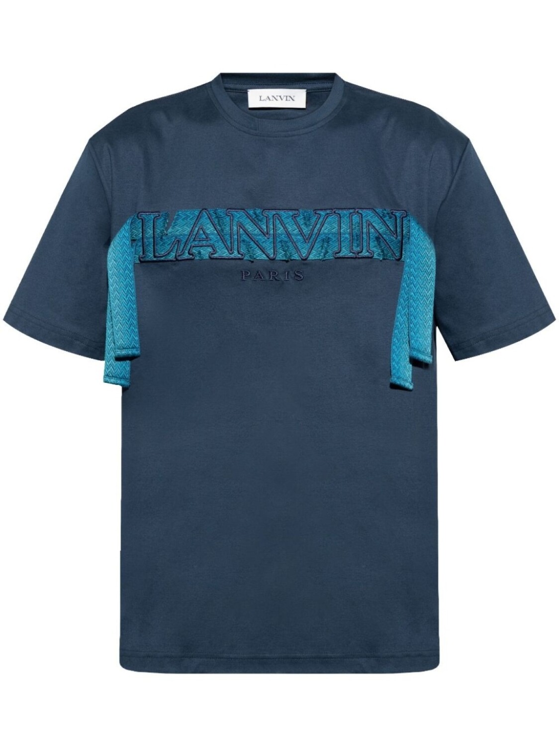 

Футболка с вышитым логотипом Lanvin, синий