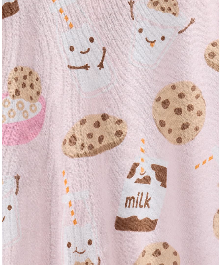 Детский комбинезон для сна и игр Baby Girls Scout с двусторонней молнией и закрытыми ножками butterblu, Pink Milk N Cookie Crew — фото 3