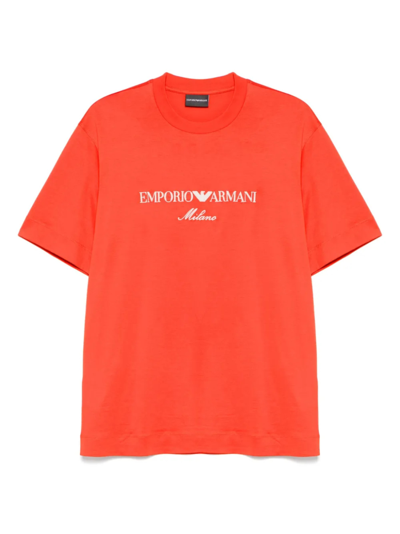 

Футболка с вышитым логотипом Emporio Armani, оранжевый