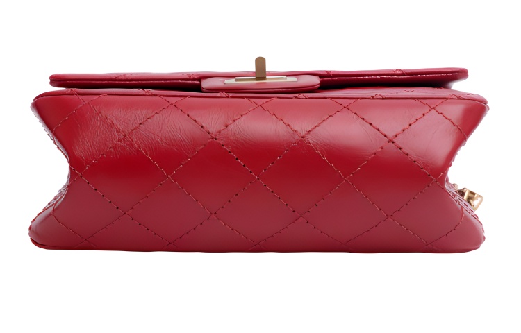 CHANEL Мини-сумка через плечо на цепочке из телячьей кожи для женщин, красная — фото 3