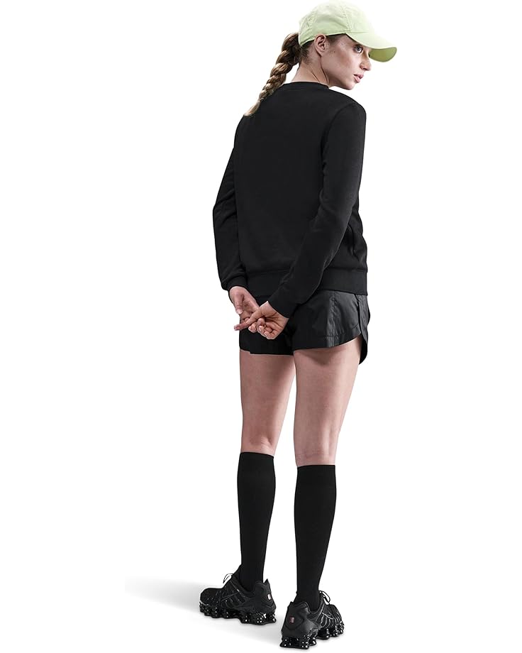 Толстовка Nike Sportswear Club Fleece Crew Neck Sweatshirt, черный/белый — фото 2