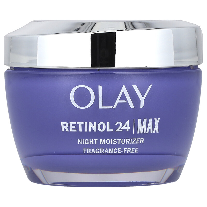 

Olay, Regenerist, Retinol 24, ночное увлажняющее средство, без отдушек, 48 унций (1,7 унции)