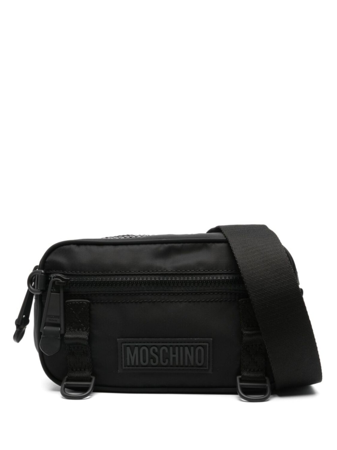 

Moschino поясная сумка с нашивкой-логотипом, черный