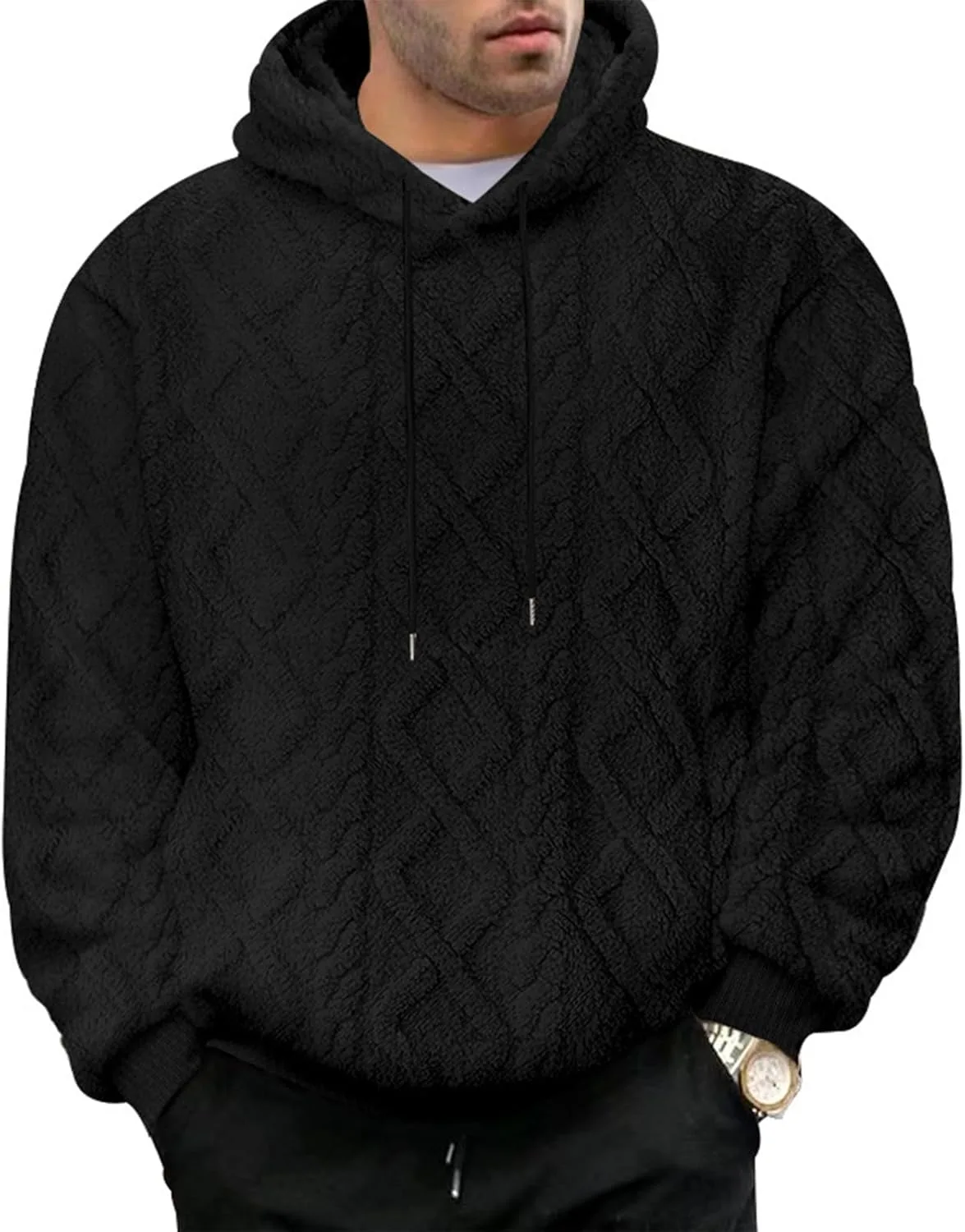 

Мужская уютная худи Sherpa с длинным рукавом, M-3XL