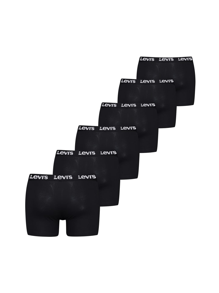 Levi´s Боксерские шорты LEVIS Men Repeat Logo Box 6P черного цвета — фото 2