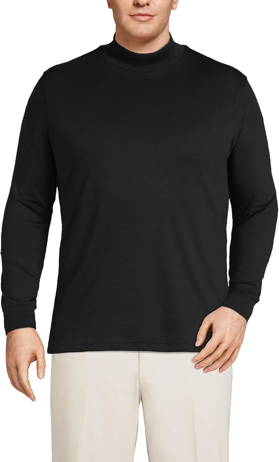 

Футболка Lands' End с воротником-стойкой из американского хлопка Supima