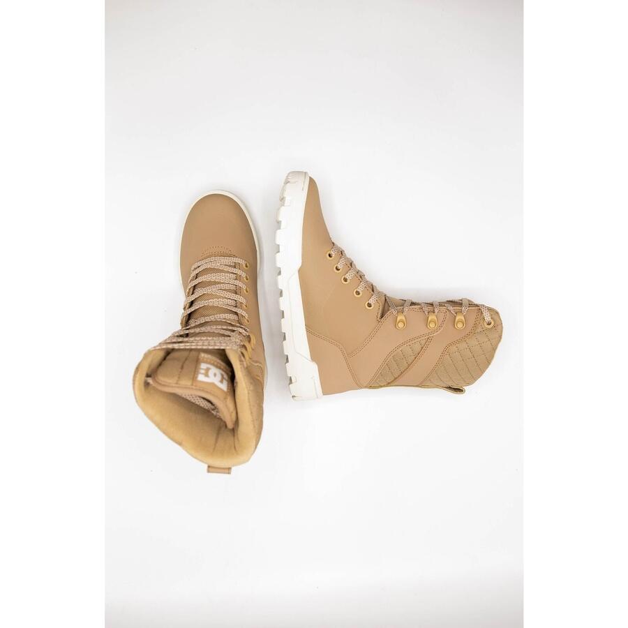 Ботинки DC Shoes Nadene High Leg Leather Lace-up, бежевые, женские — фото 2