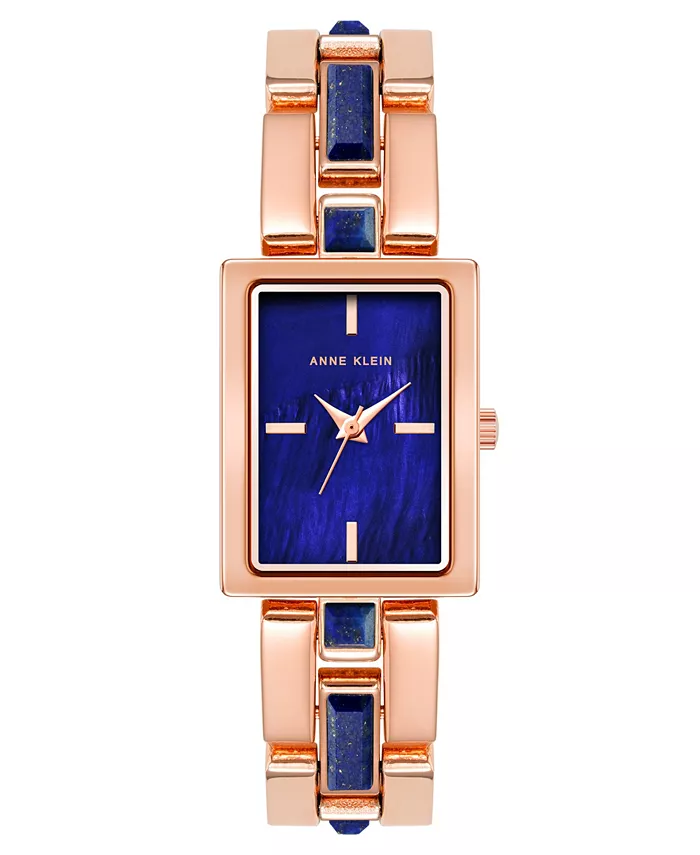 

Женские часы Quartz с корпусом из розового золота и синим лазуритом, 28 мм Anne Klein