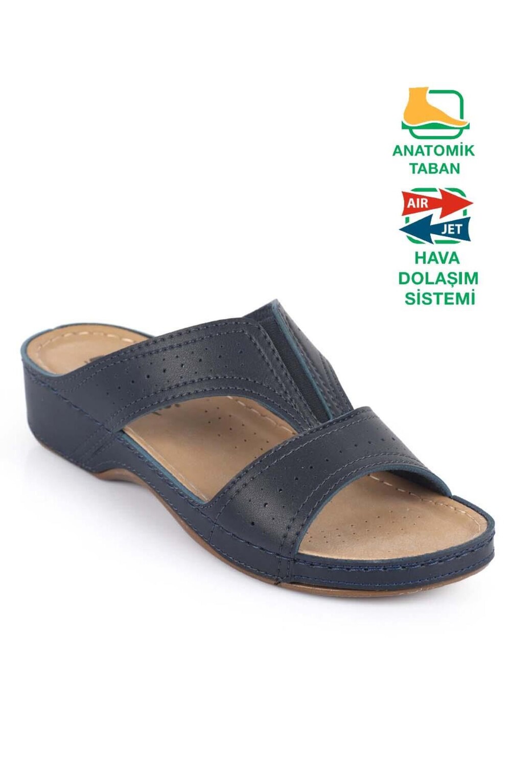 

Capone Z0426 Темно-синие женские удобные анатомические тапочки Capone Outfitters, темно-синий