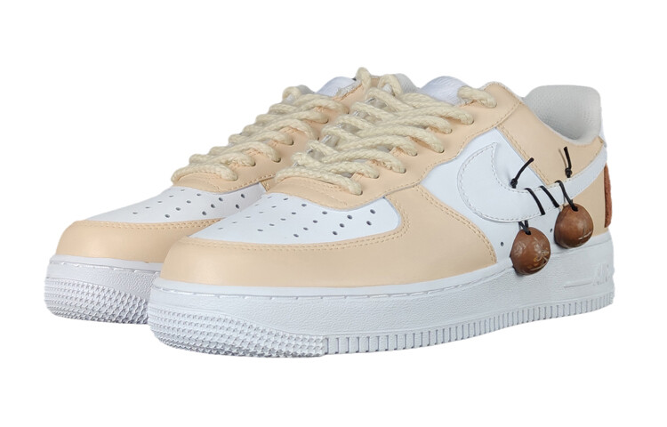 Кроссовки Nike Air Force 1 Skateboarding Shoes Women's Low-top Yellow, цвет Caramel — фото 3