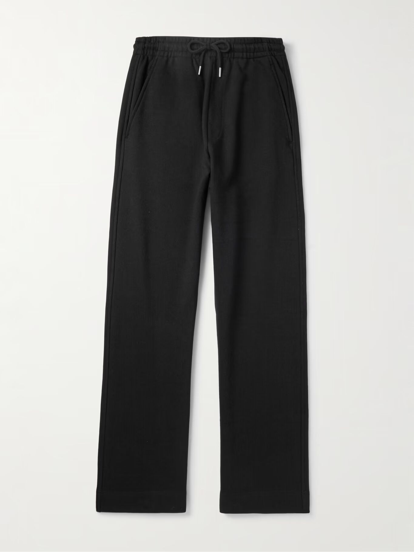 

Прямые спортивные штаны из хлопкового джерси DRIES VAN NOTEN, черный