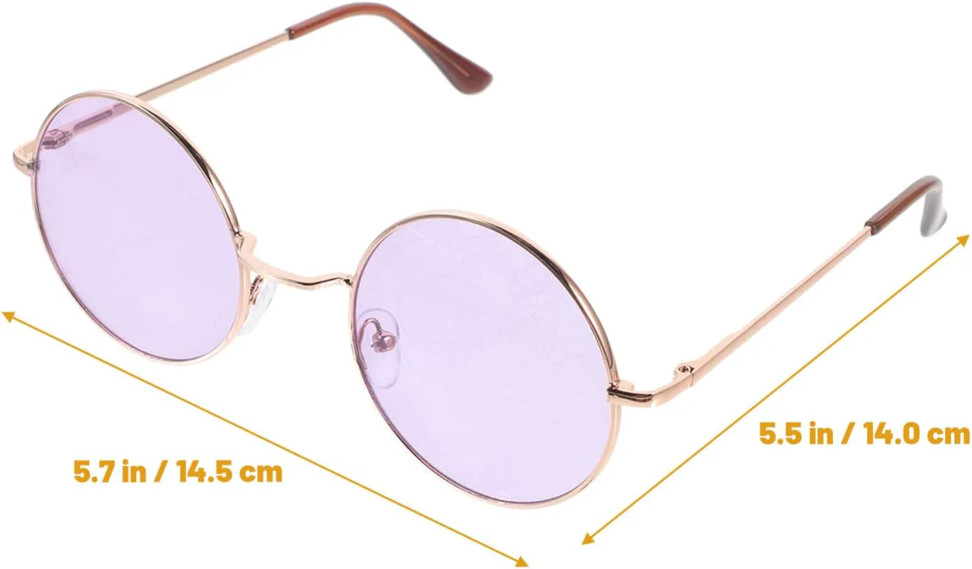 

Спортивные солнцезащитные очки в винтажной оправе для мальчиков и девочек, линзы для косплей-мероприятий, стильные ретро-очки для модного образа BESPORTBLE, Purple