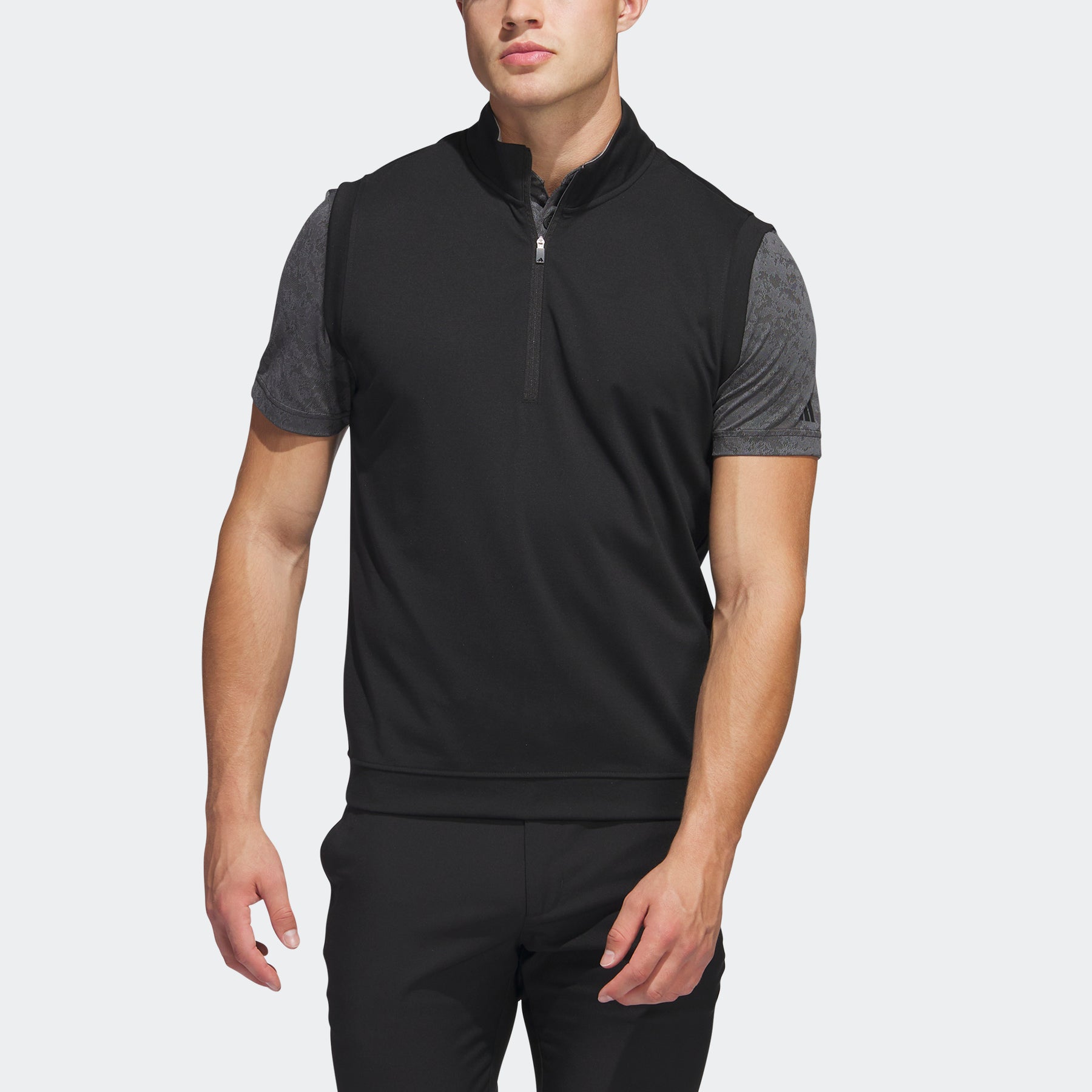 

Жилет-пуловер с застежкой-молнией 1/4 Adidas, black