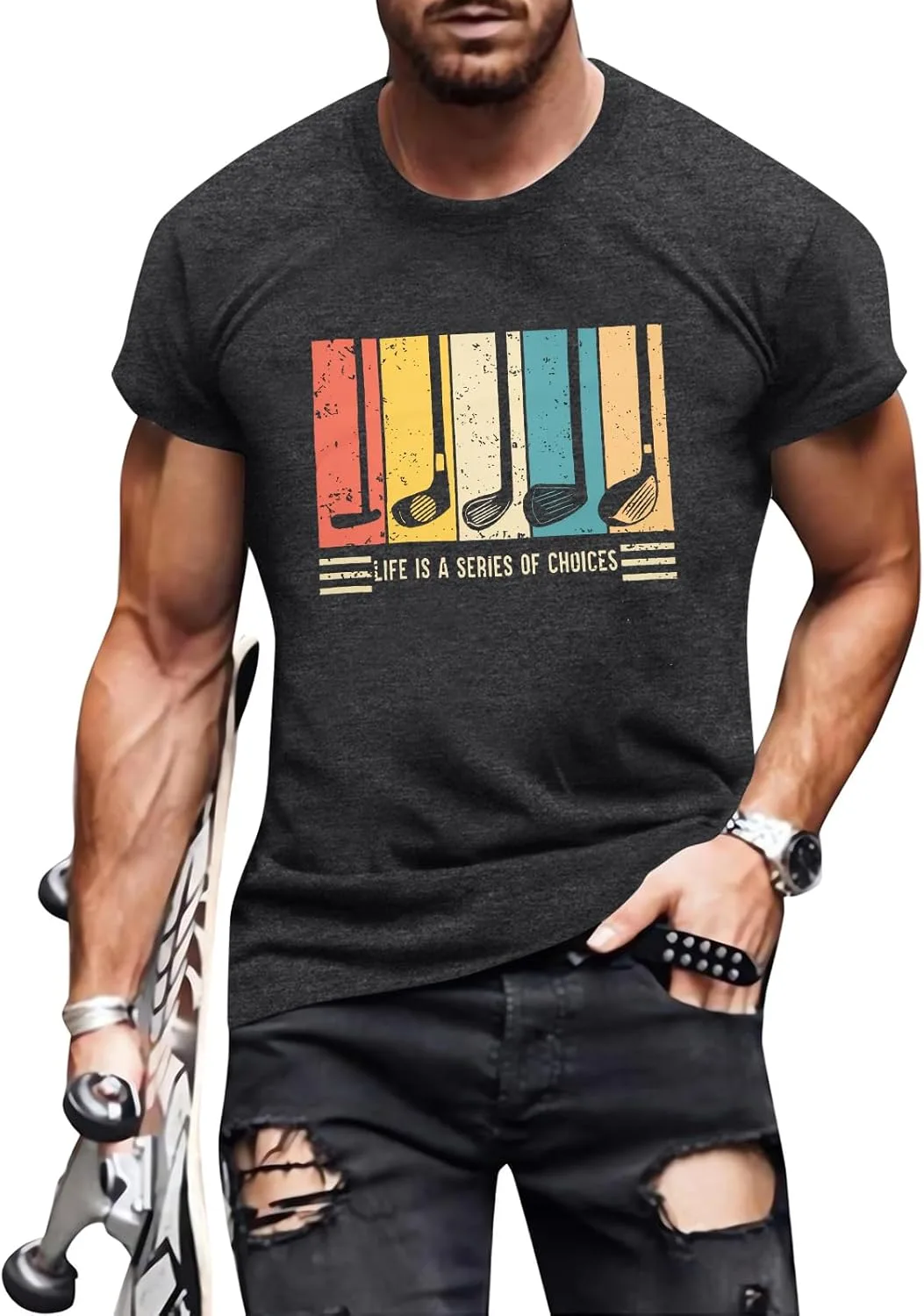 

Футболка для гольфа с принтом Life is a Series of Choices PNORATM