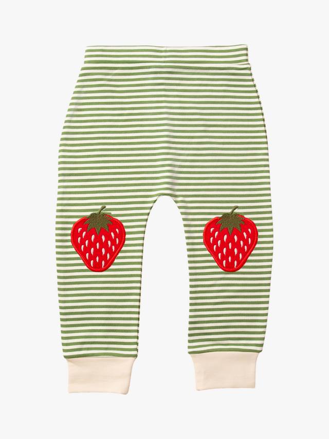 

Детские джоггеры из чистой органической хлопка с клубничкой Little Green Radicals, Green/Multi