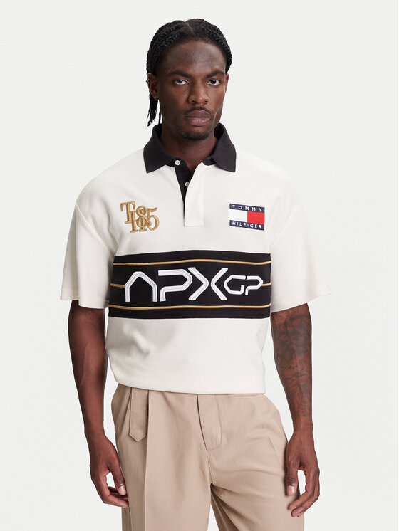 

Свободная рубашка поло F1 Movie Race Day MW0MW41393 Tommy Hilfiger, экрю