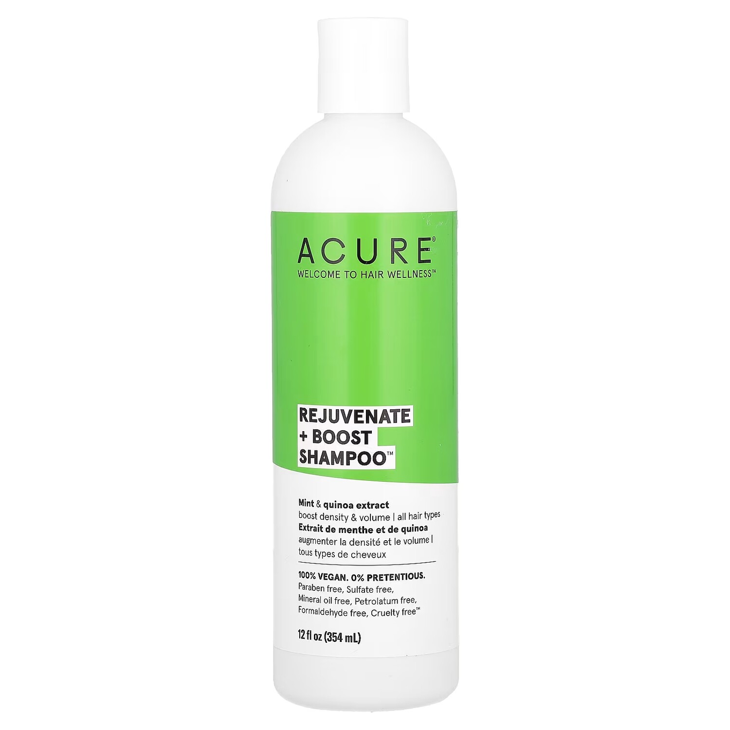

Шампунь Acure Rejuvenate + Boost для всех типов волос с экстрактом мяты и киноа, 354 мл