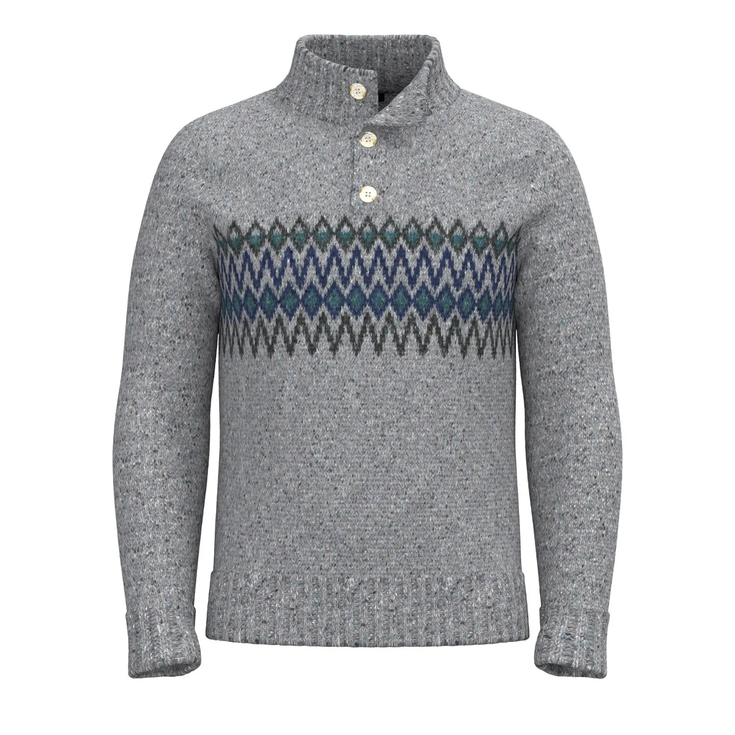 

Тяжелый свитер хенли Smartwool, Light Gray Heather