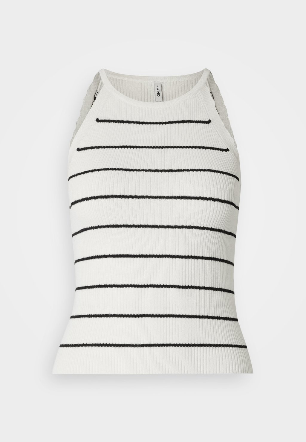 

Топ ONLGEMMA SCALLOP STRIPE O NECK ONLY, кремовый