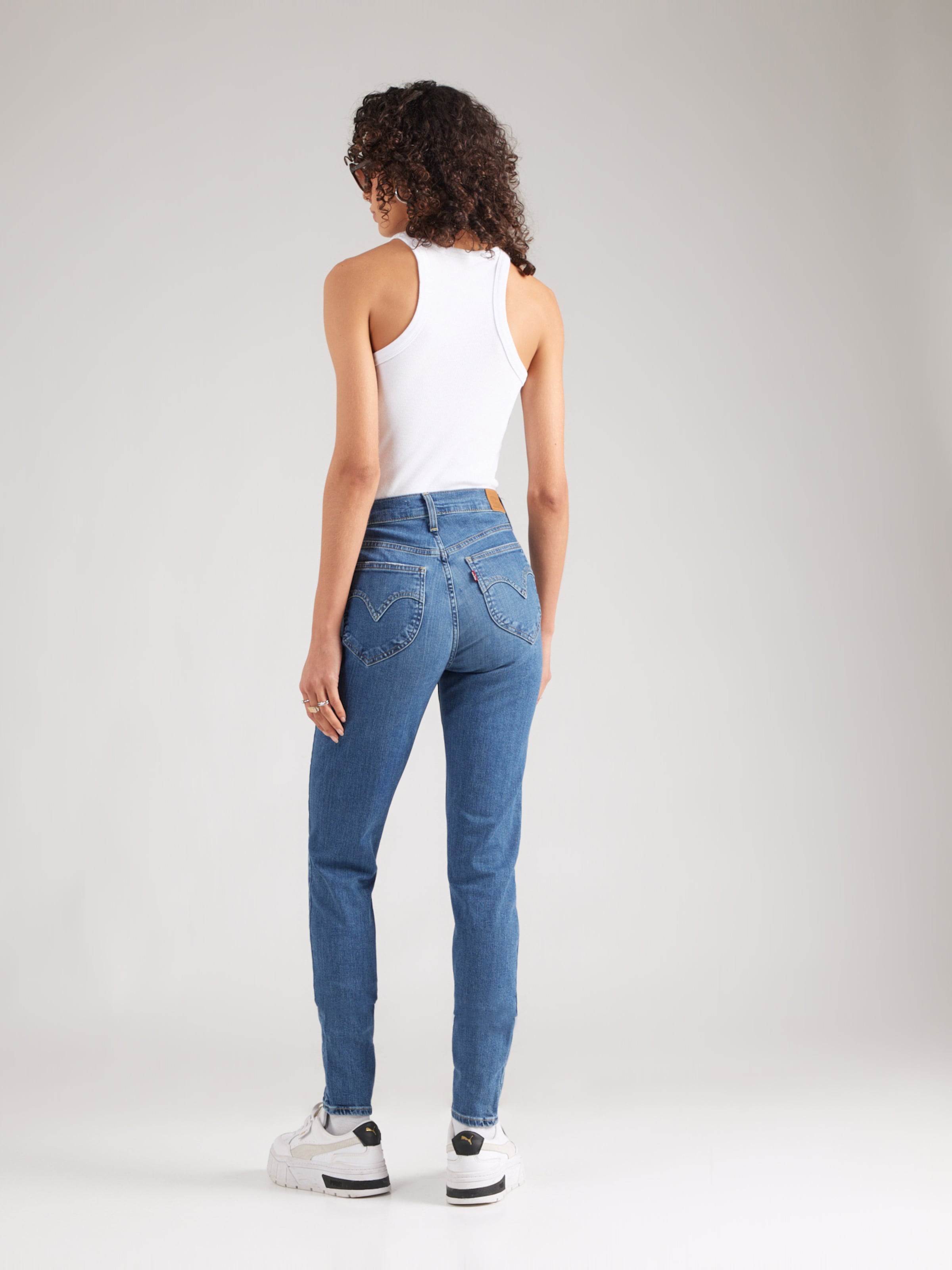LEVI'S  Скинни джинсы 'Retro High Skinny' в синем дениме — фото 3