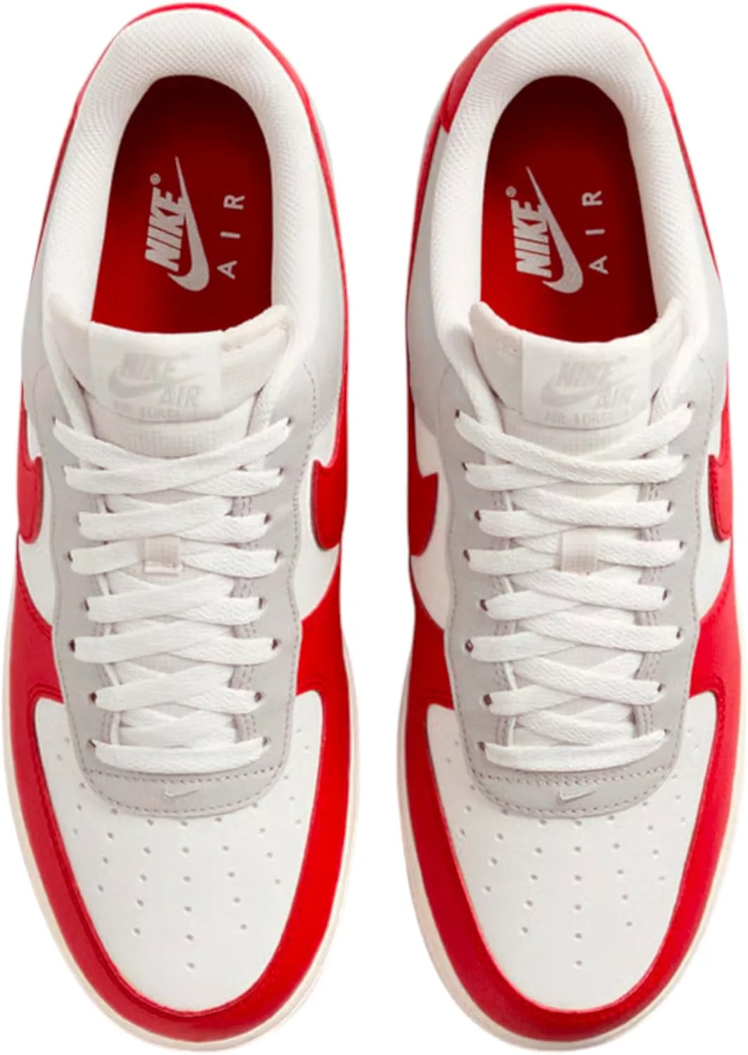 Кроссовки Nike Unisex Air Force 1 07, красный/бледно-слоновая кость — фото 4