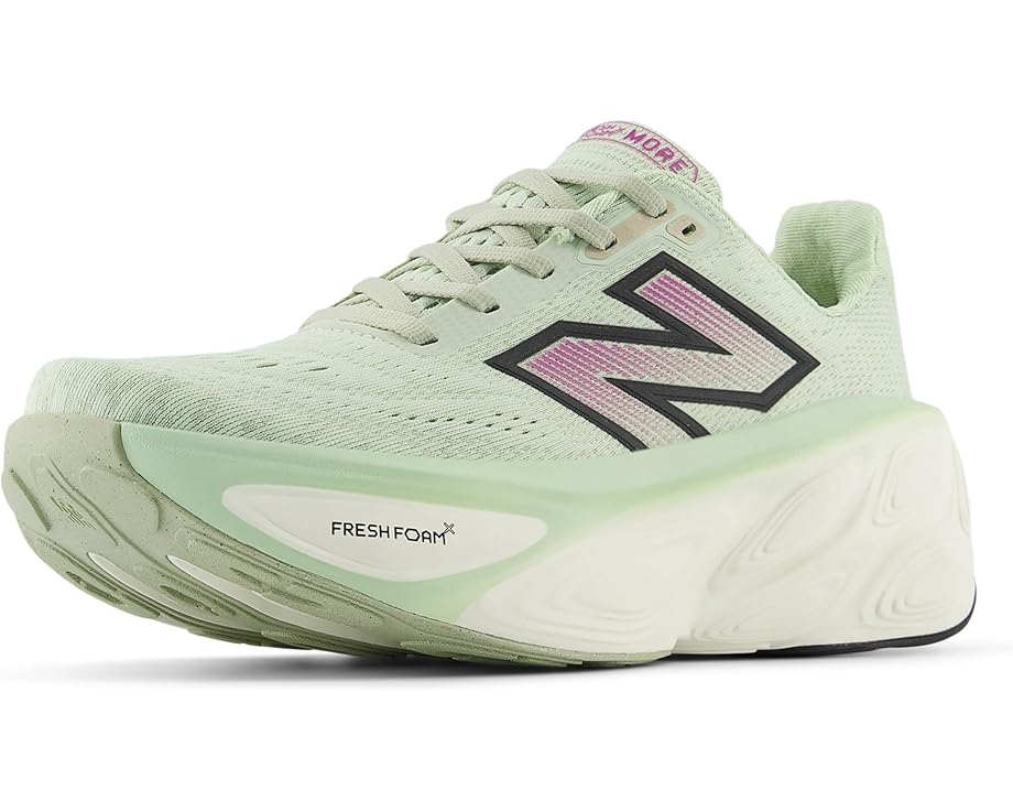 

Кроссовки New Balance Fresh Foam X More v5, цвет Natural Mint/Purple Fuchsia