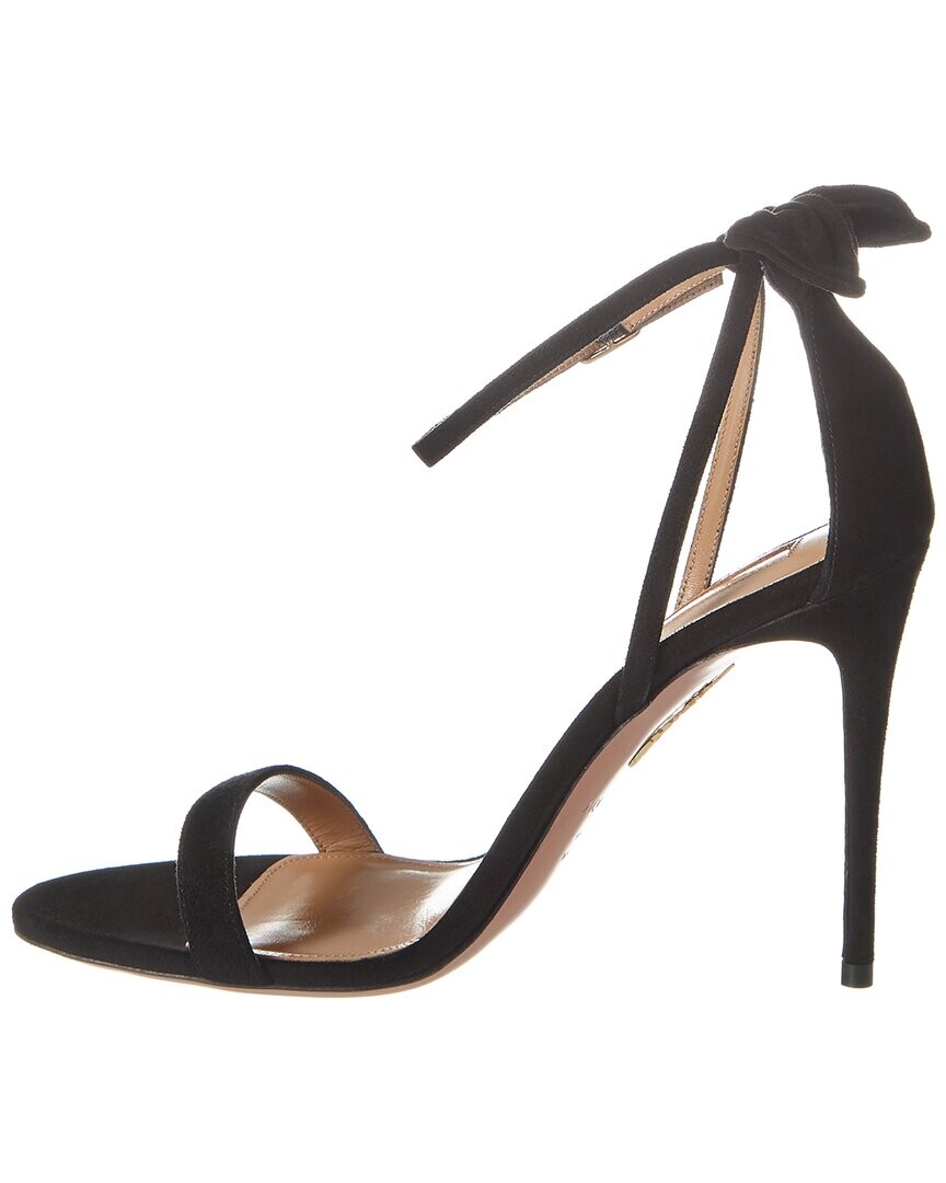 Замшевые сандалии Aquazzura Deneuve 105, черный