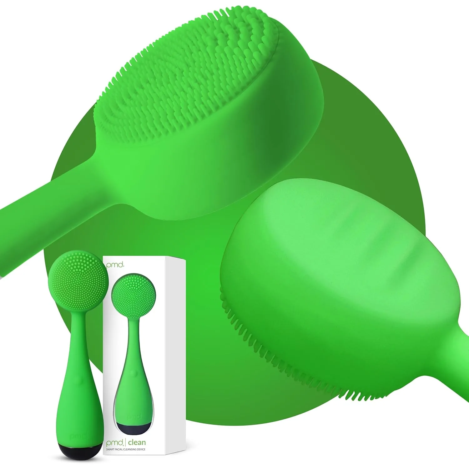 PMD Clean - интеллектуальное устройство для очищения лица с силиконовой щеточкой и антивозрастным массажером. Pmd Beauty, Lime