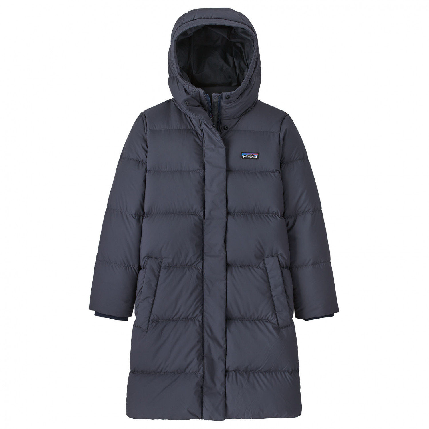 

Пальто Patagonia Kid's Silent Down Parka, цвет Smolder Blue