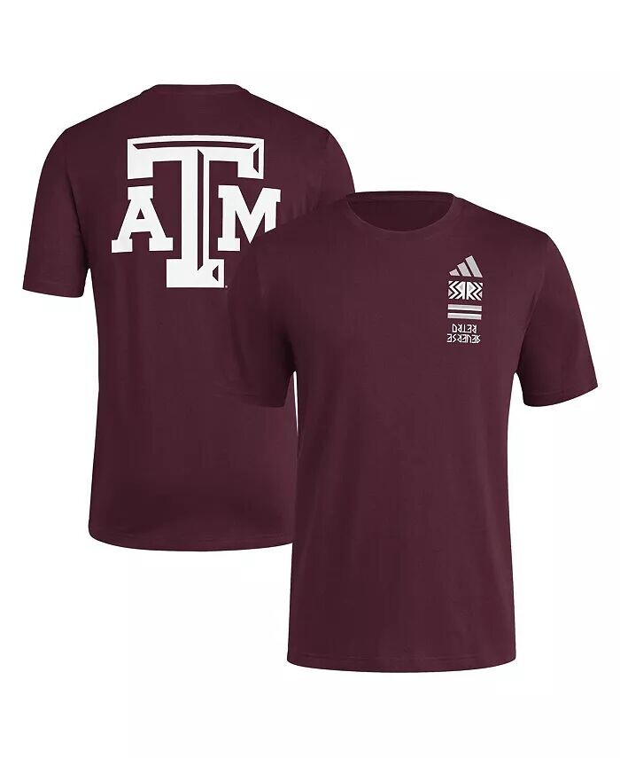 

Футболка мужская Maroon Texas A&M Aggies Reverse Retro Baseball 2 Hit adidas