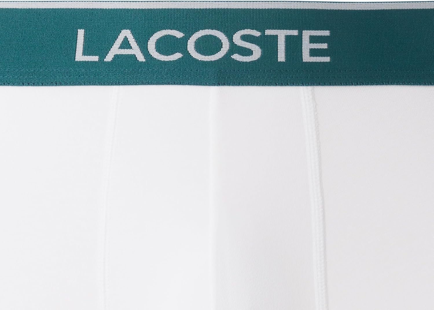 Трусы Lacoste, мужские, хлопковые, набор из трех комплектов с триколорной резинкой, черный/белый/серый — фото 2