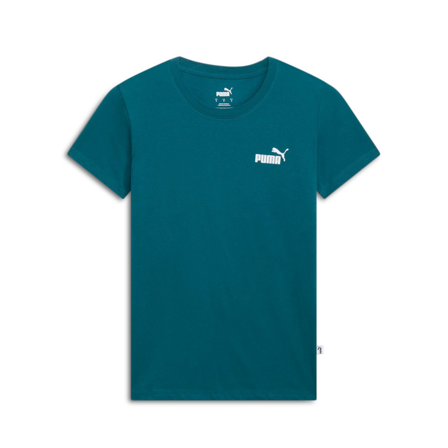 

Женская футболка PUMA ESSENTIALS с маленьким логотипом, цвет Cold Green