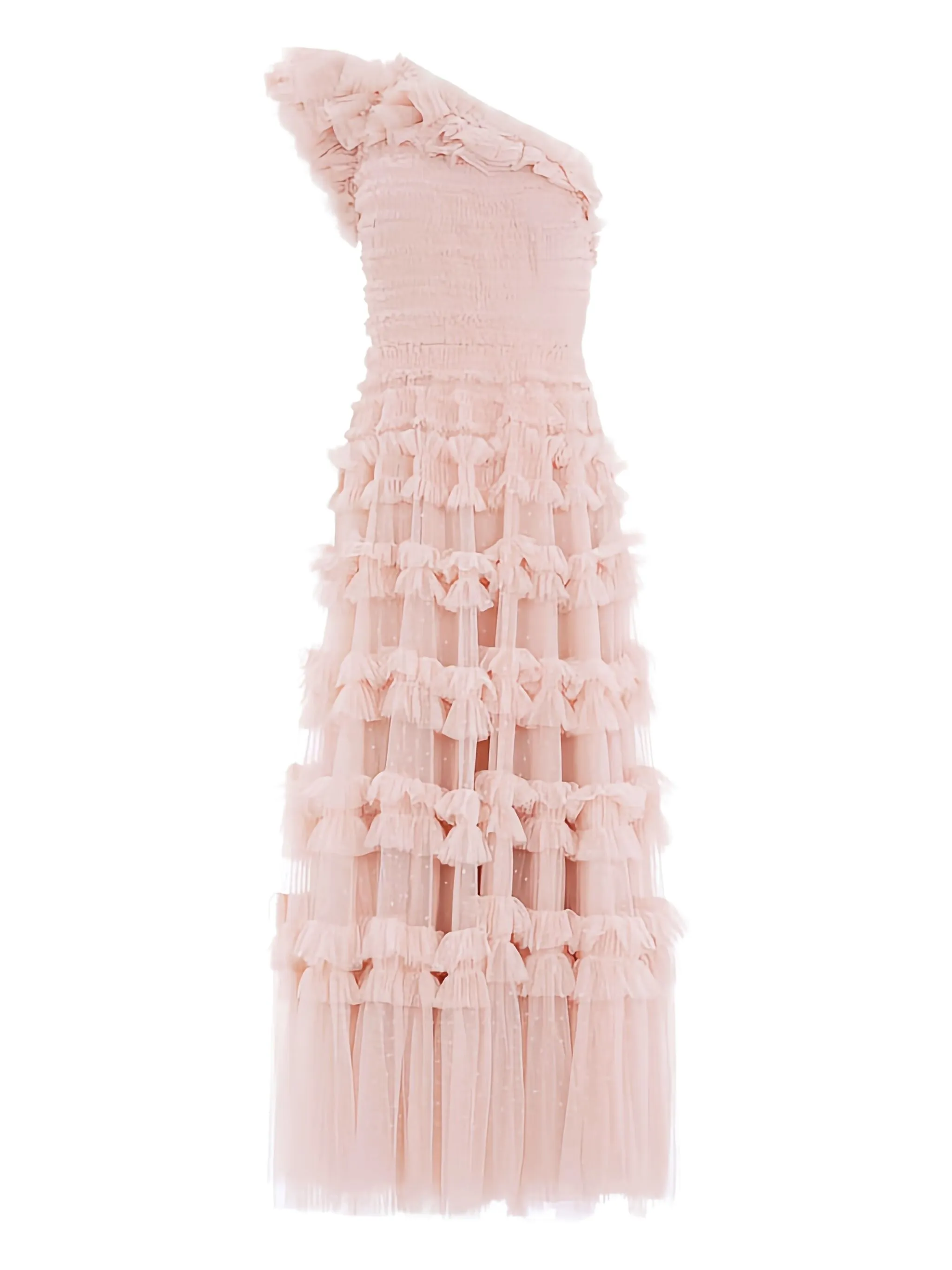 

Платье Lisette на одно плечо с оборками Needle & Thread, розовый