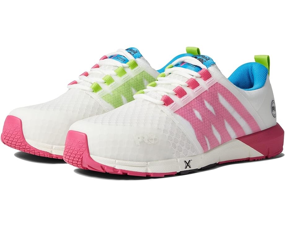 

Кроссовки Timberland PRO Radius Composite Safety Toe, цвет White/Pink/Green 1
