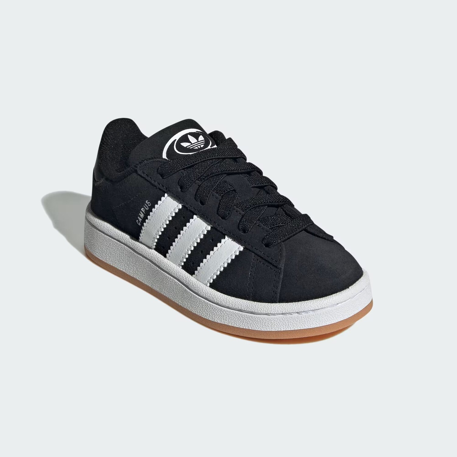Эластичные кружевные туфли Campus 00s для детей Adidas, цвет Core Black/Cloud White/Gum — фото 4