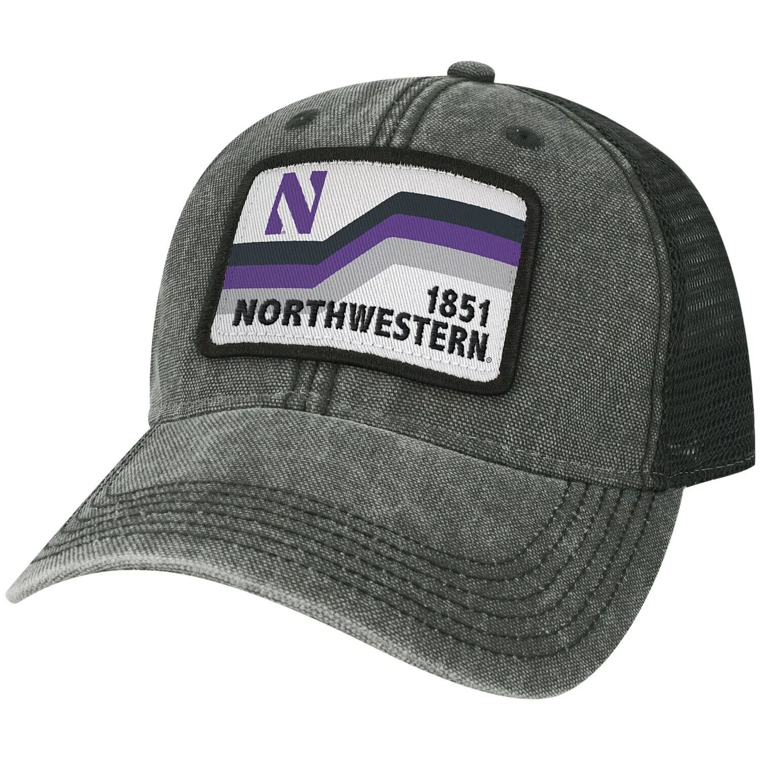 

Мужская черная кепка Northwestern Wildcats Sun & Bars Dashboard Trucker Snapback