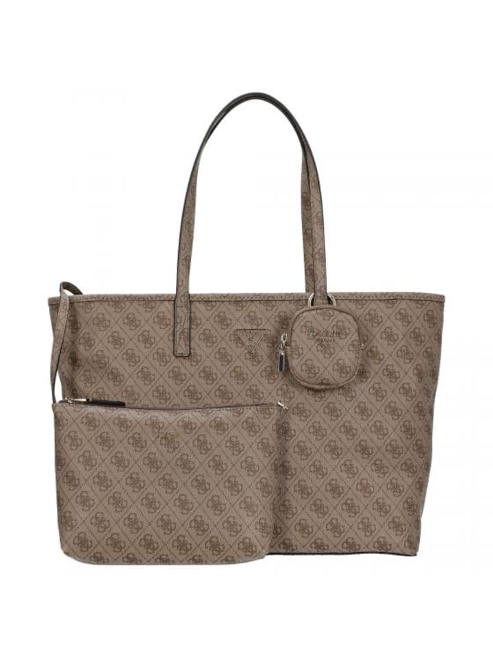 

Шоппер Guess Power Play Tech - Shopper mit herausnehmbarer Pouch 49 cm, цвет latte logo