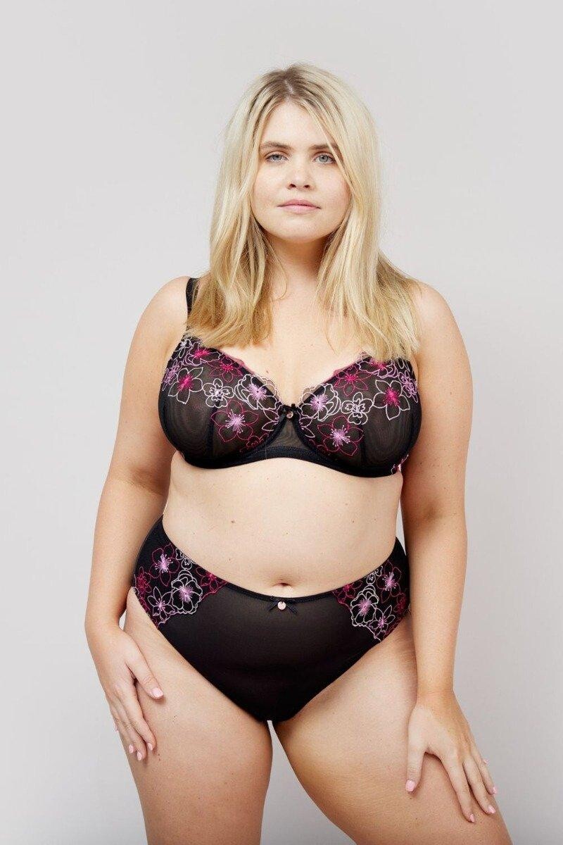 

Трусы с высокой талией Oola и вышивкой Oola Lingerie, черный