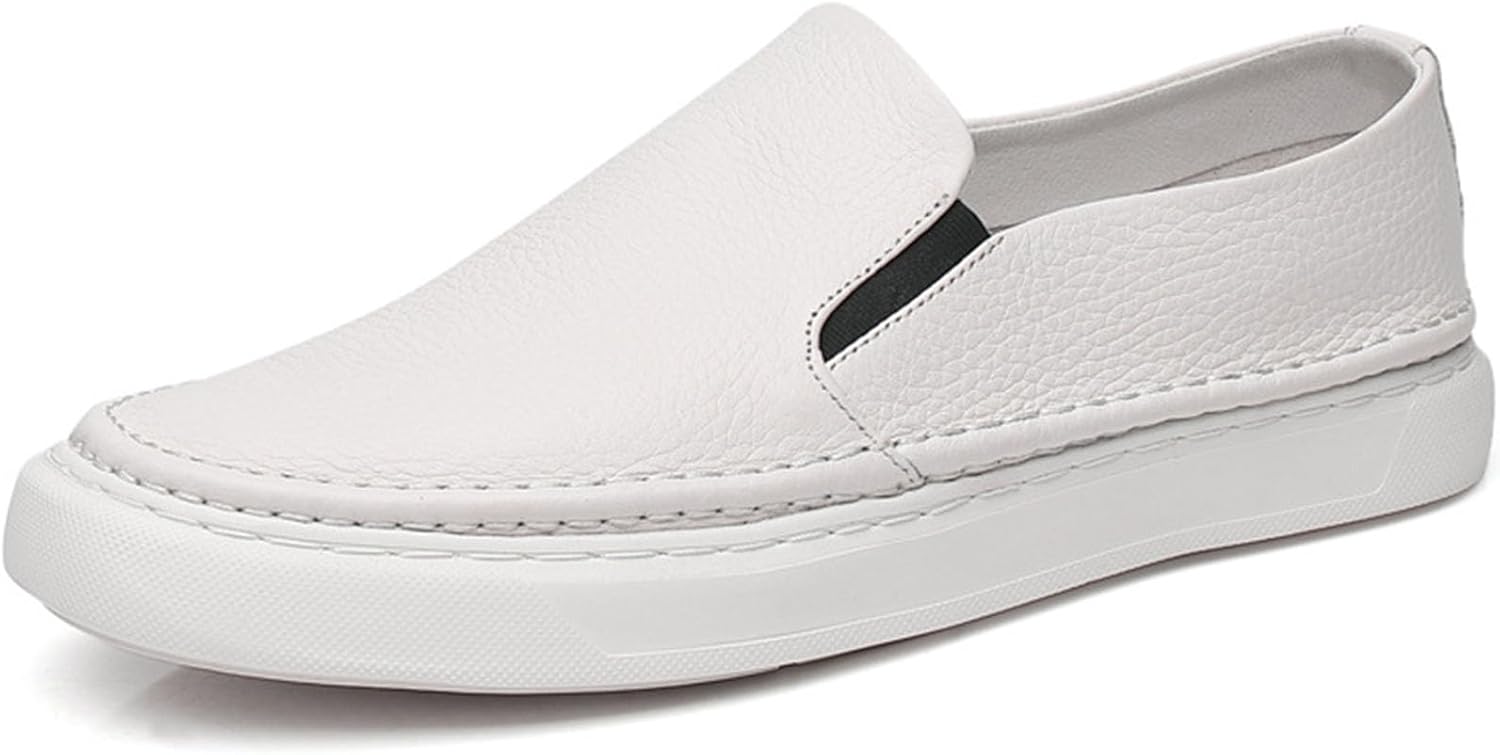 

Мужские деловые лоферы Vannida с кожаной отделкой, мягкой подошвой, модные и удобные мокасины, нескользящая повседневная обувь, белый