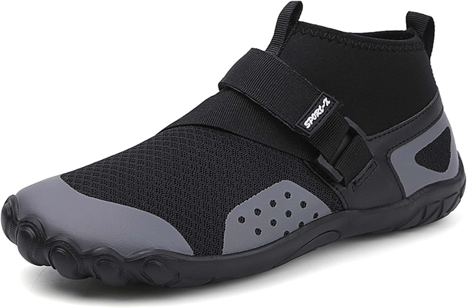 

Мужские и женские водные туфли, нескользящие, для ходьбы, быстросохнущие, для пляжа, плавания, серфинга, водных видов спорта, для йоги, фитнеса, многофункциональные танцевальные туфли, для катания на улице, походов Generic, черный